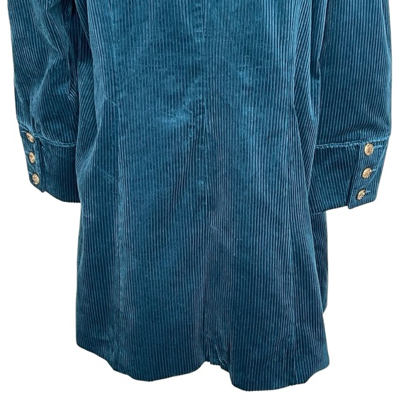 Roaman’s Corduroy Coat Jacket Women’s Plus Size 18W Gold Tone Buttons Teal - Picture 6 of 7